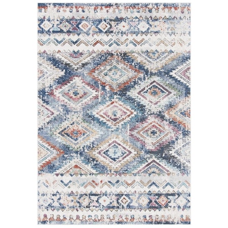 Safavieh Square Contemporary Phoenix Area Rug Blue & Ivory - 6 ft. -7 in. x 6 ft. -7 in. PHX274M-7SQ